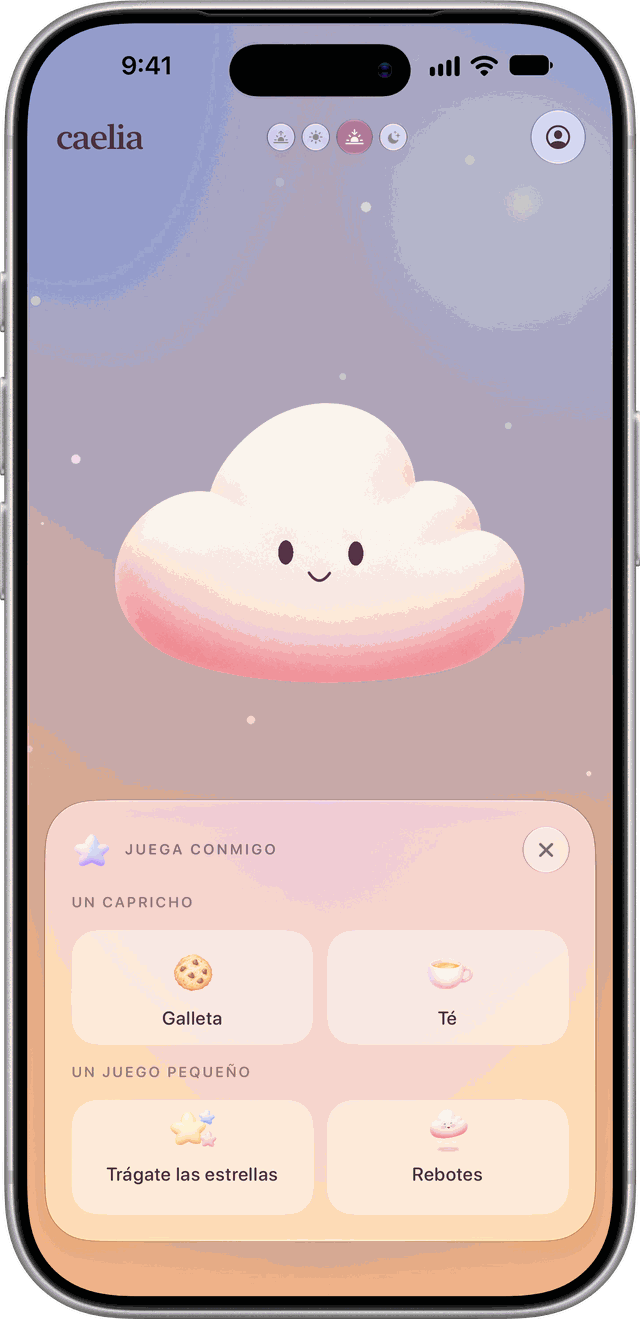 Jugando con Caelia en el iPhone: un capricho y pequeños juegos