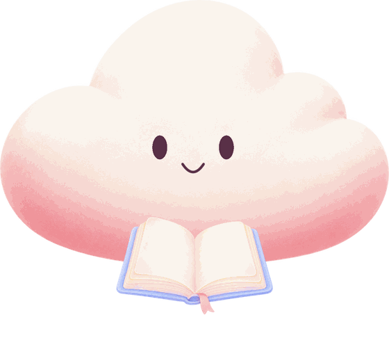 Caelia leyendo un librito